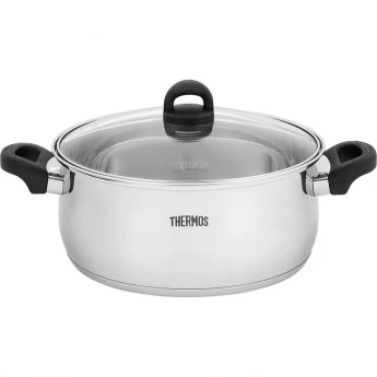 Кастрюля THERMOS KOP-W28N 28 см 7.0L из нержавеющей стали со стеклянной крышкой